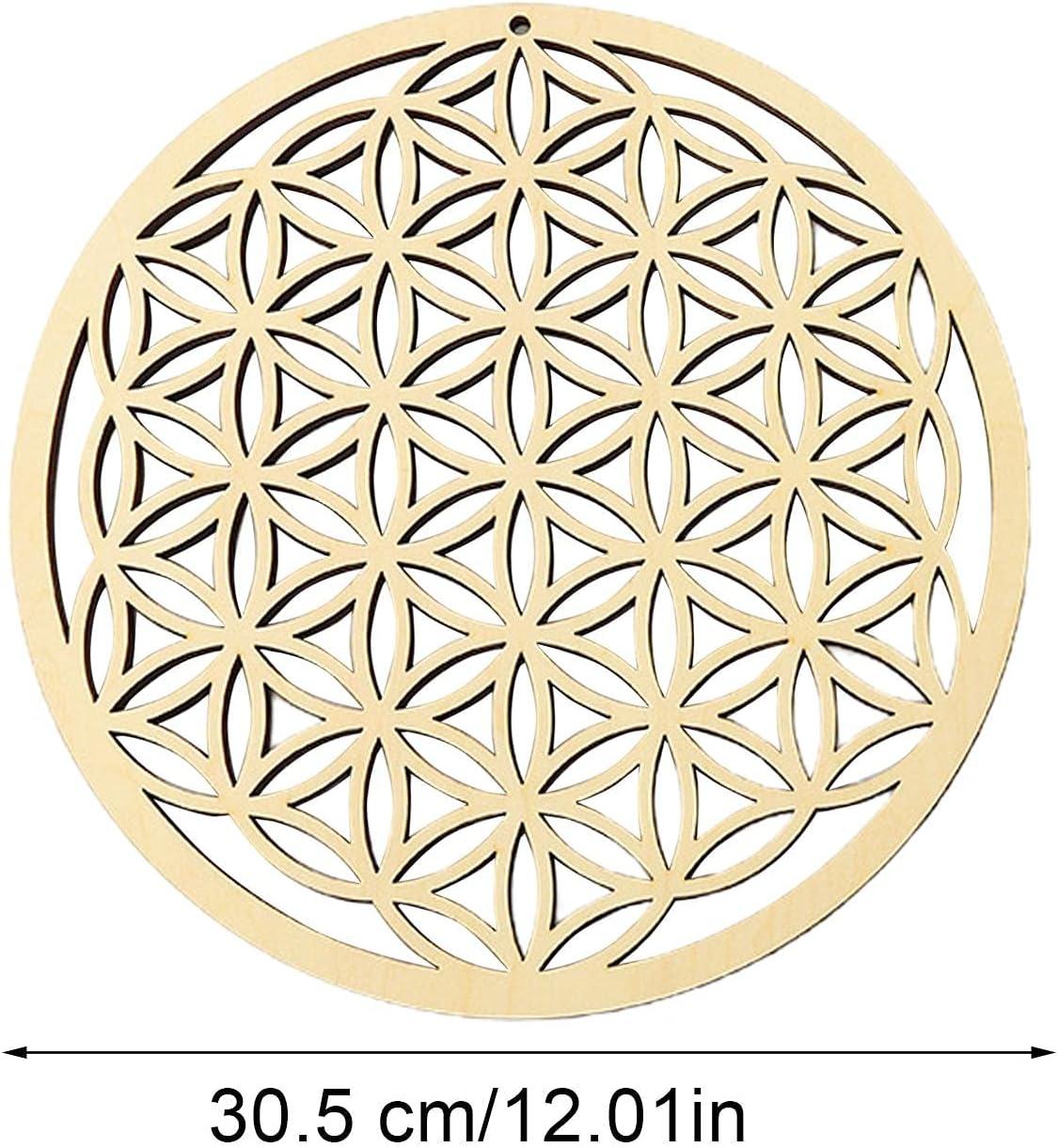 Wooden Grid Wall Art with Sacred Geometry, Chaakra Grid, Wall Art with High-Quality Sacred Geometry of Life, Spiritual Decoration