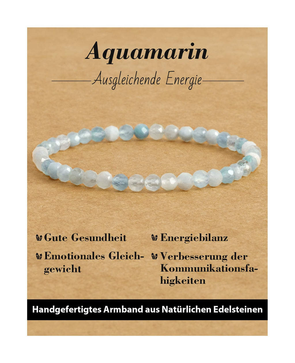 4 mm Stretch Bracelet Made of Real Natural Stone Beads, Healing Stone Bracelet, Yoga Bracelet for Women, Men, Lucky Bracelet, Friendship Bracelet, Replacement Beads Included