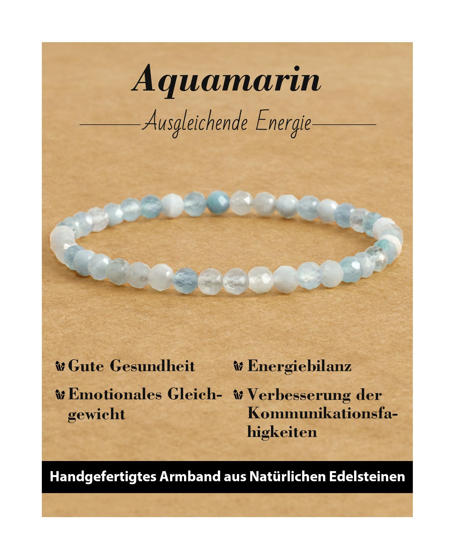 4 mm Stretch Bracelet Made of Real Natural Stone Beads, Healing Stone Bracelet, Yoga Bracelet for Women, Men, Lucky Bracelet, Friendship Bracelet, Replacement Beads Included