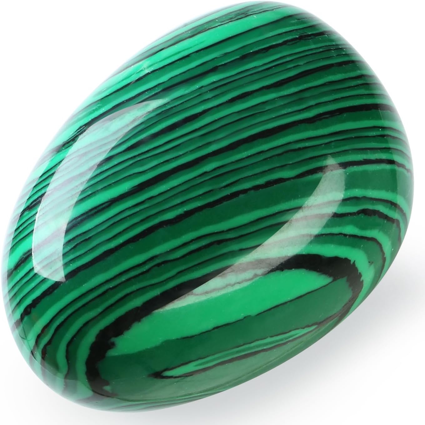 MAIBAOTA 1.6-2.0" Malachite Crystals Large Malachite Stone Reiki Natural Tumbled Polished Stones for Energy Witchcraft Therapy Meditation DIY Crystals for Protection