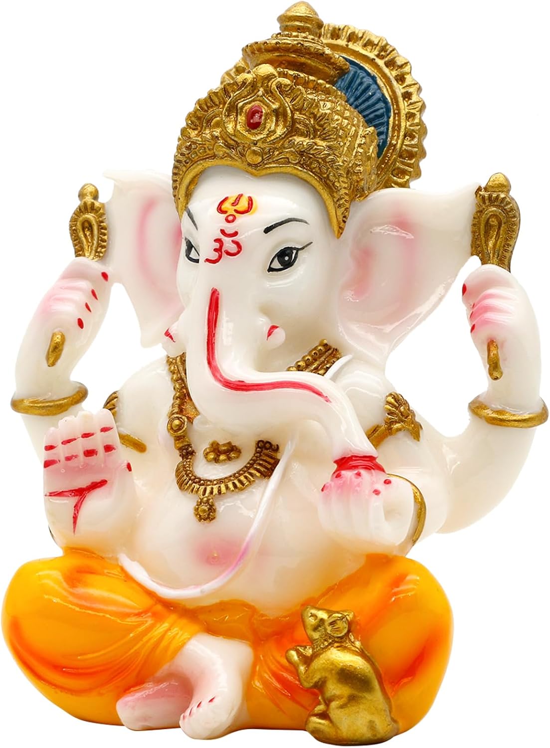 Hindu Lord Ganesha Idol - India God Ganesha Statue Diwali Gifts Indian Puja Items Home Temple Mandir Pooja Decor Car Decor Indian Wedding Diwali Birthday Gifts Yoga Room Altar