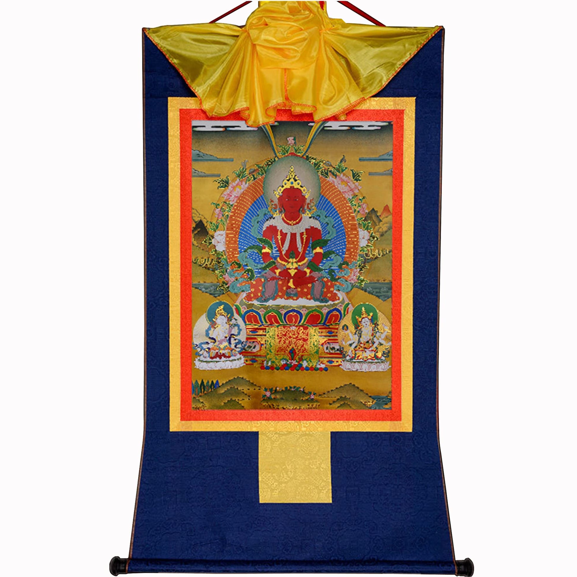 Gandhanra Green Tara Thangka Tibetan Thangka Art - Hot Stamped Buddha Tapestry for Zen Home Decor, Meditation, Spiritual Relaxation, and Peace