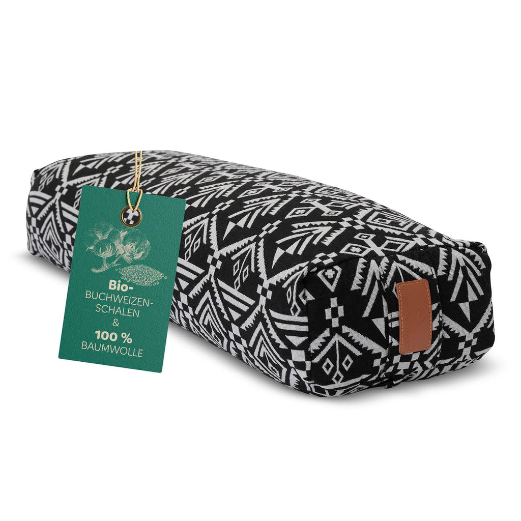#DoYourYoga Yogabolster »Paravati« 67cm x 13cm | Gefüllt mit Bio-Dinkelspelz (KBA) oder Bio-Buchweizenschalen (KBA) | Yogakissen mit waschbarem Bezug | Sitzkissen & Zafukissen für Yin Yoga