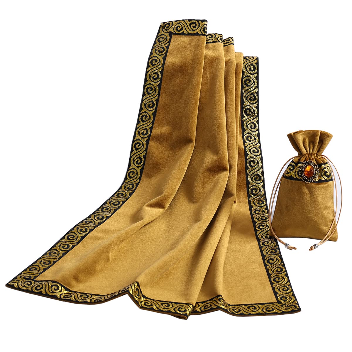 BLESSUME Tarot Tablecloth Altar Tarot Cloth One Size (Black 1)