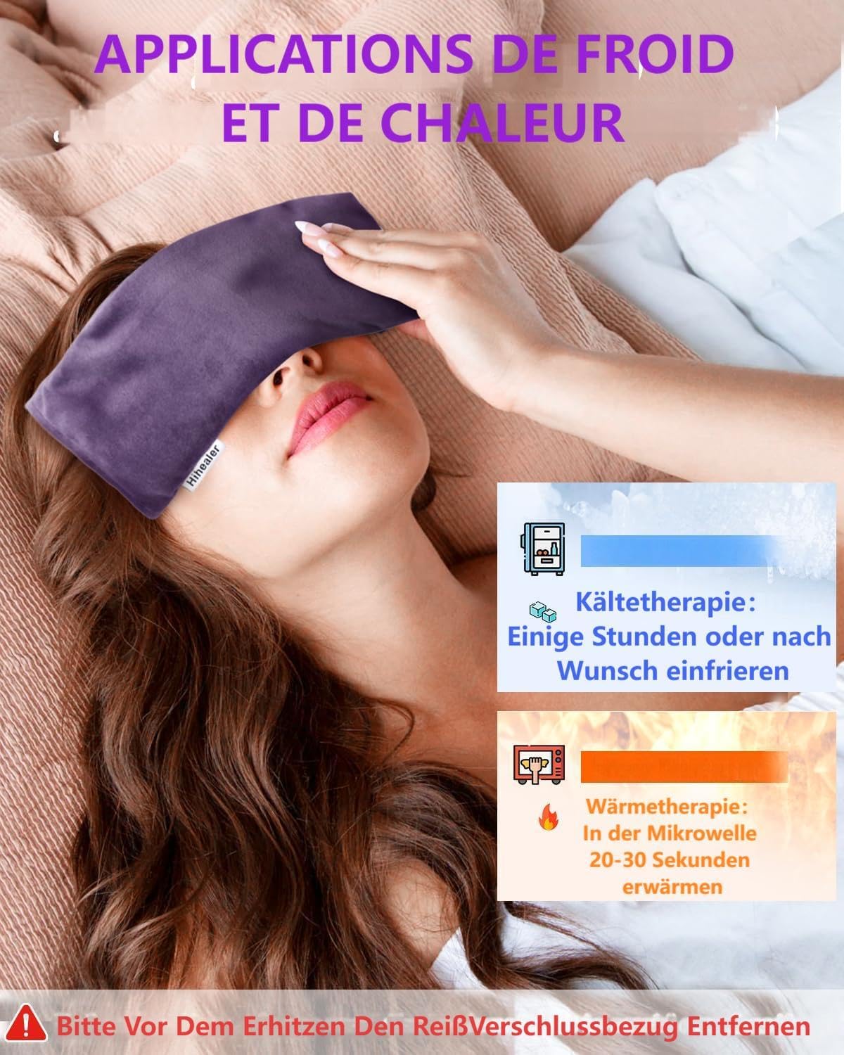 Hihealer 2er / 4er-Pack Augenmaske Gewichts-Augenmaske mit Lavendel-Aromatherapie für Schlaf, Yoga, Meditation und Selbstpflege, entspannende Accessoires Weihnachtsgeschenke für Frauen Mütter