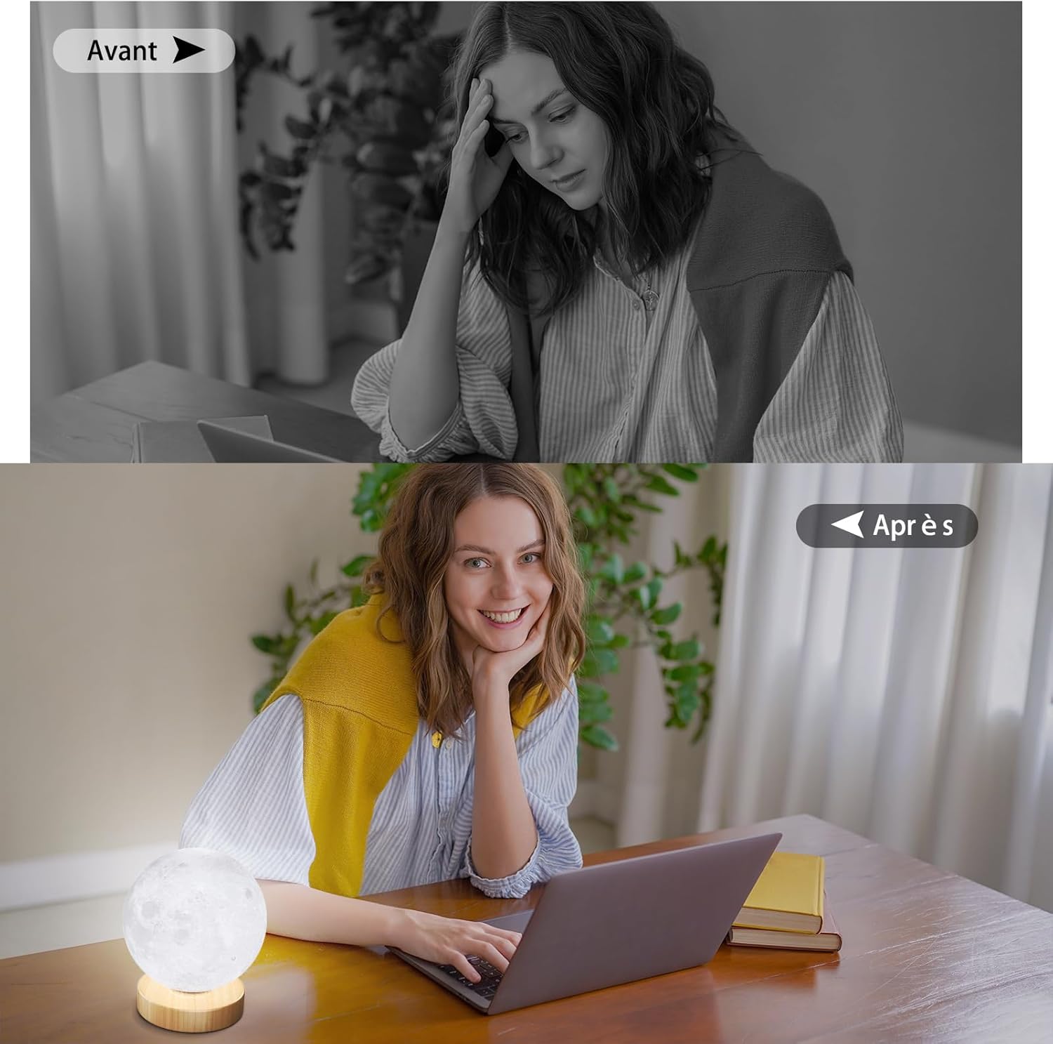 Hiloshine Tageslichtlampe,Simulation von Tageslicht,10.000 Lux Tageslichtlampen,UV-freie LED Lichttherapielampe Tageslichtleuchte mit Fernsteuerung,3 Farbtemperaturen,Dimmer und Timer Daylight Lamp