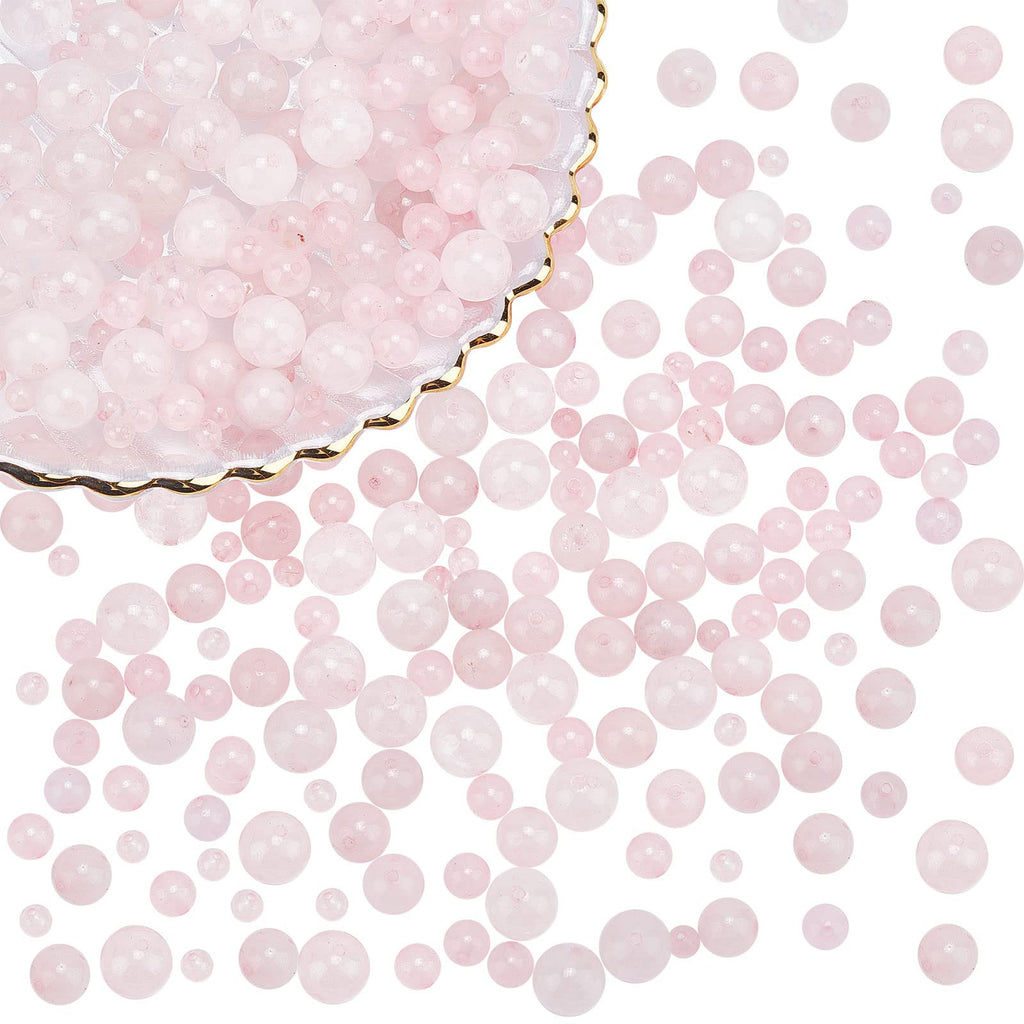 NBEADS Gemstone Beads Kunzite Beads Grade AB Round Natural Beads for Jewellery Making 1 Strand of 49 Pieces 8 mm