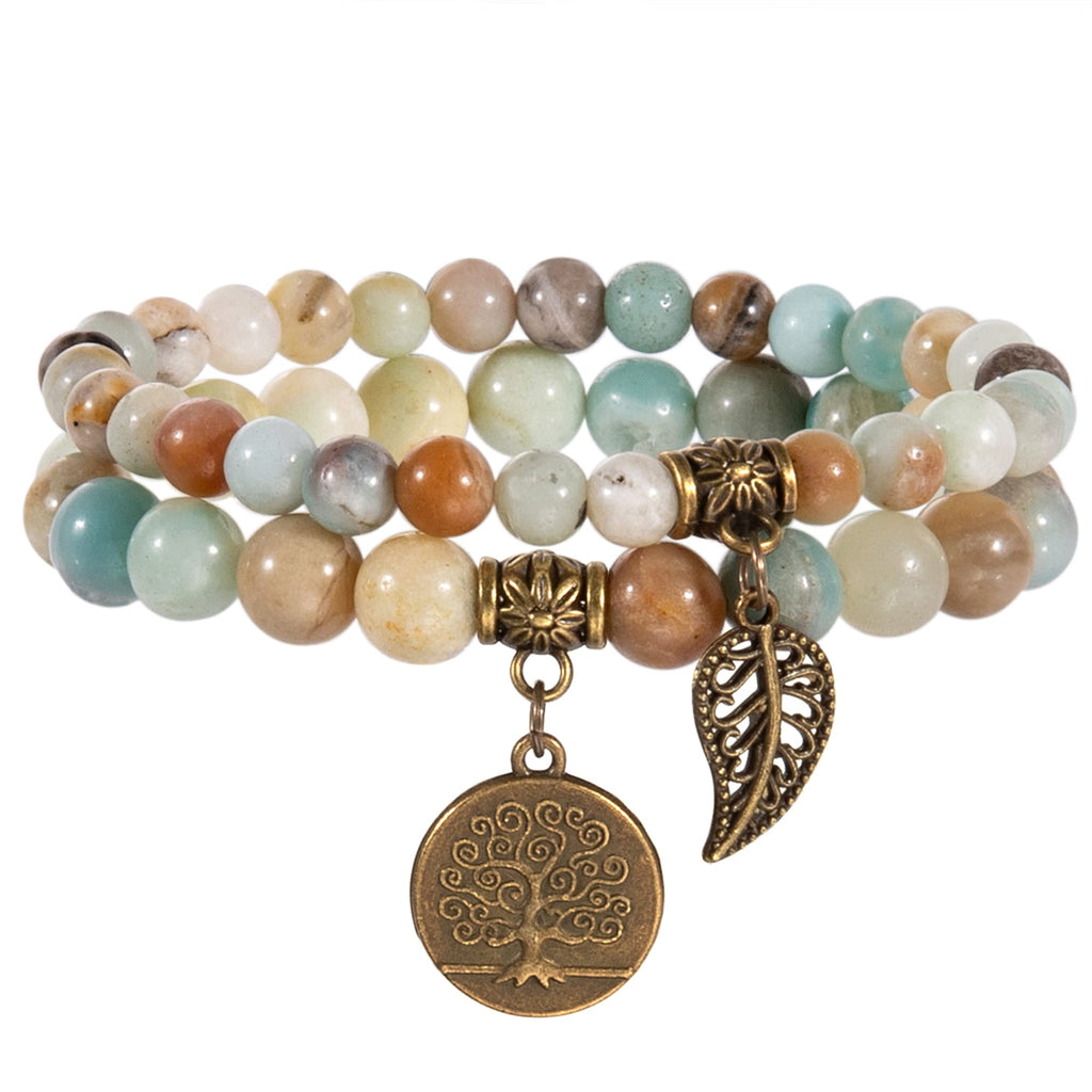 Farfume Chakra Armband Echte Steine, Echte Steine-Edelsteine Armband fur Damen