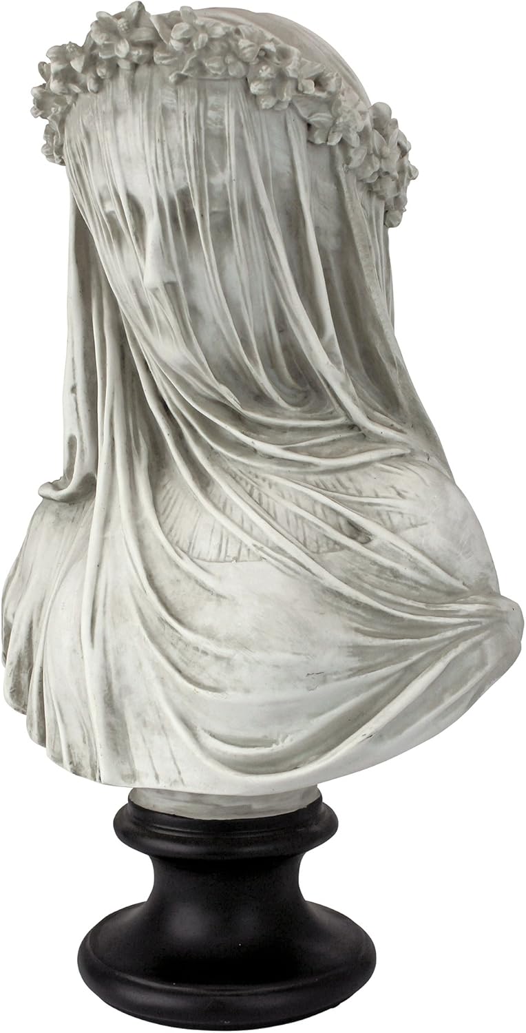 Design Toscano The Veiled Virgin Bust Statue, Dimensions: 22.8 cm x 15.2 cm x 35.5 cm