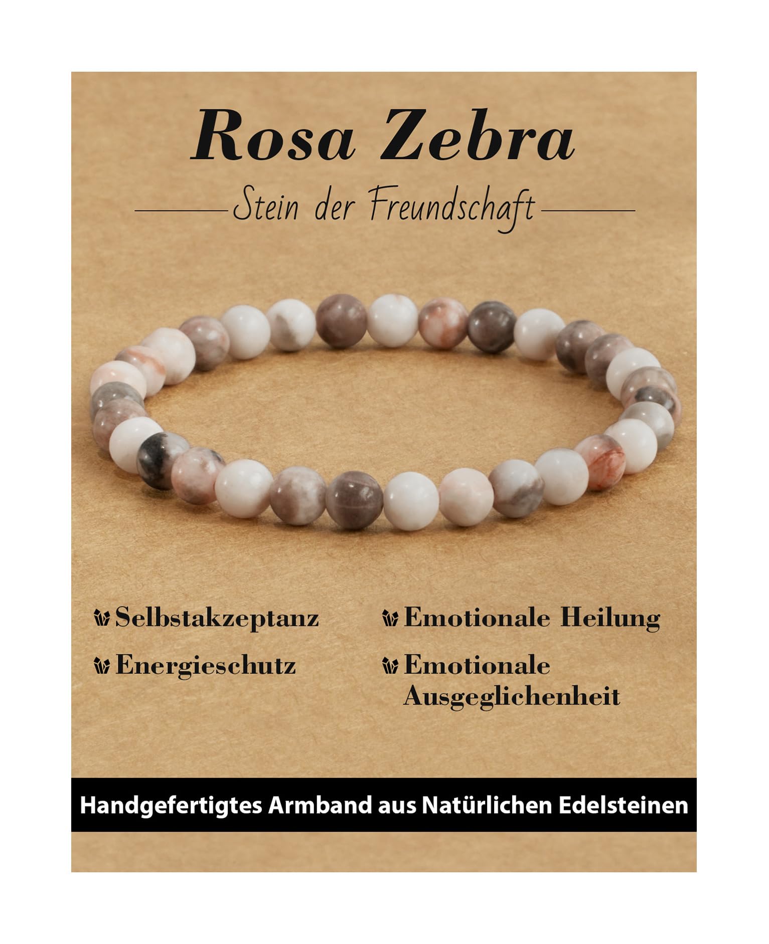 6 mm Healing Stone Bracelet for Men and Women, Real Natural Stone Beads, Lucky Bracelet, Friendship Bracelet, Individual Gift for Good Friends and Sisters