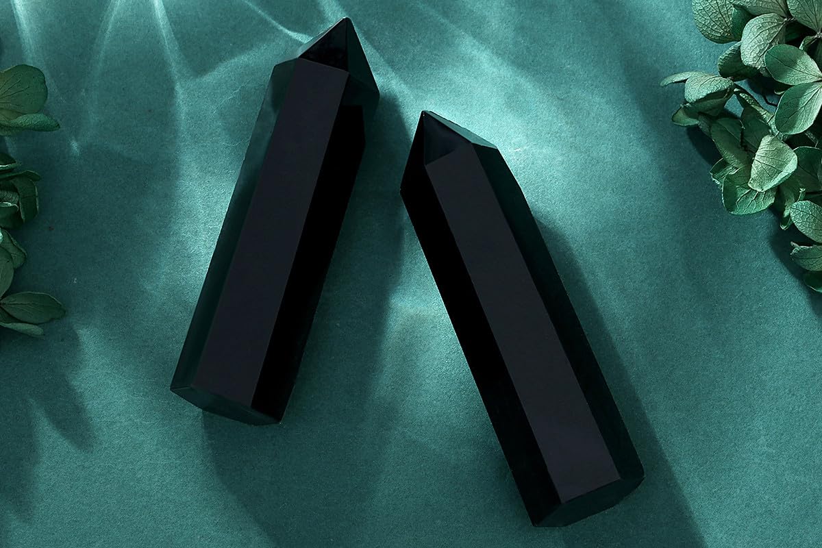 XIANNVXI 2" Amethyst Kristalle Heilung Kristall Wand Edelsteine Steine Turm Natürliche Hexagonal Punkt Stäbe Meditation Energie Therapie Steine
