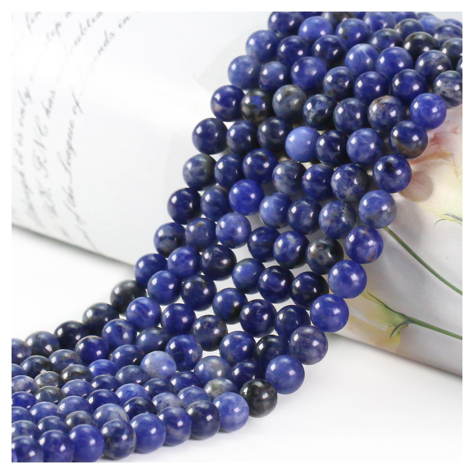 Natural Stone Beads, Gemstone Beads, 45 Pieces, 8 mm, Natural Stone, Unakite Gemstone Beads, Polished Round Gemstones for Threading, Gemstones, Stone Beads for Bracelets, Necklaces, DIY Jewellery,