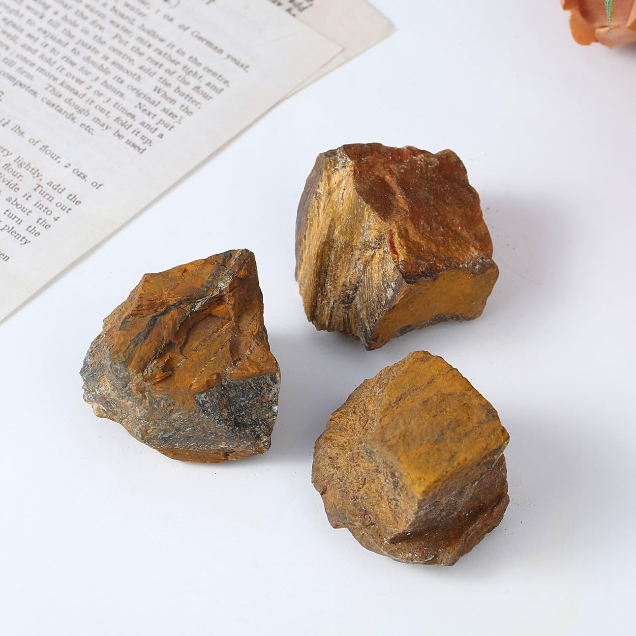 XIANNVXI Tigerauge Große Rohstein Kristalle Tigerauge Stein Echt Premium Wasserstein Naturstein 4.5–5.5 cm,1PC