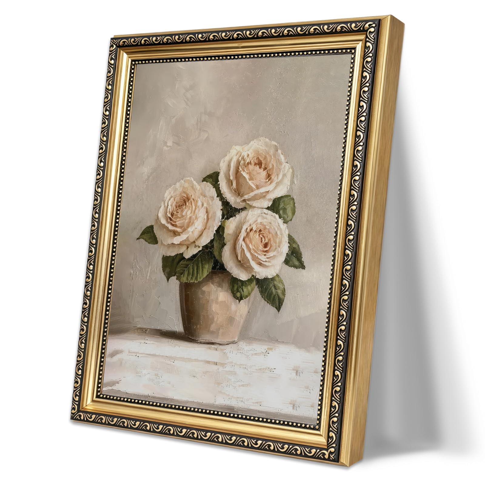 Vintage Hope and Faith Ocean Waves Framed Wall Art Divine Helping Hand Canvas Print Spiritual Renaissance Oil Painting Antique Gold Frame for Living Room Bedroom Kitchen Home Office Gallery Wall Decor Gift for Art Lovers Friends New Homeowners 9x11 Inch