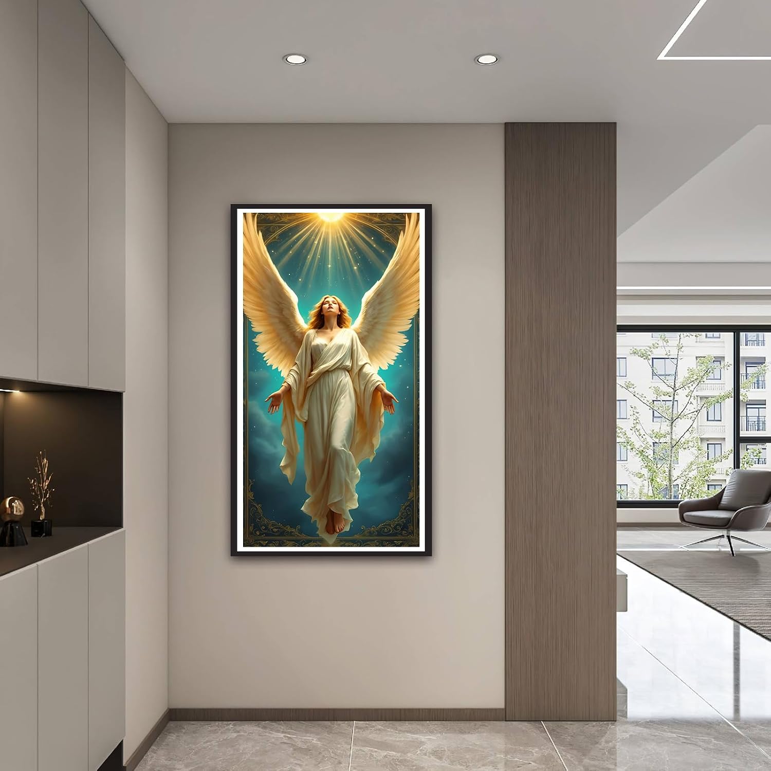 ARTGOTO Extra Large Diamond Painting Kit for Adults Guardian Angel B