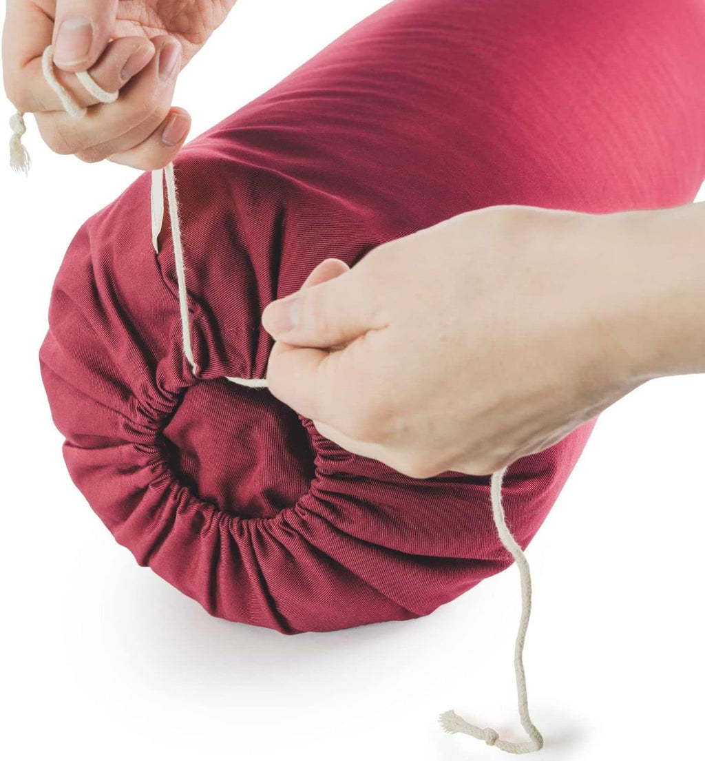 Lotuscrafts, Yoga Roll for Yin Yoga, Diameter 24 cm, with Spelt Filling, Washable Cotton Cover, Yoga Bolster Roll for Restorative Yoga, GOTS Certified