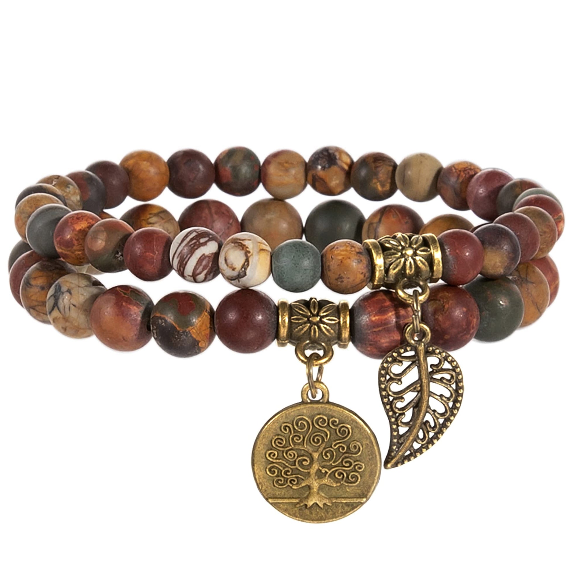 Farfume Chakra Armband Echte Steine, Echte Steine-Edelsteine Armband fur Damen