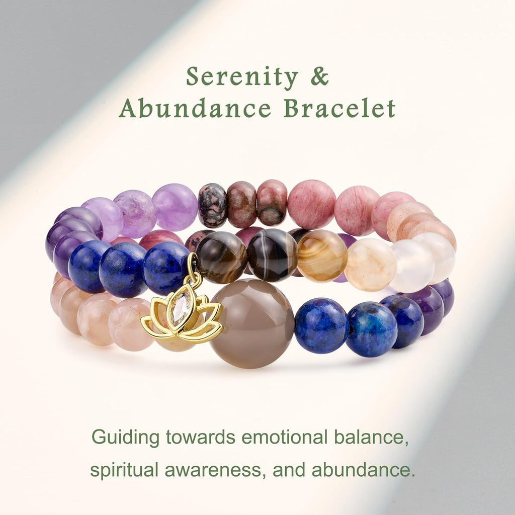 Bivei Naturstein Chakra Armband - Echte Edelsteine, Damen Kristall Armband mit Lebensbaum-Anhänger, Yoga Energie Armband für Damen, 7 Chakren Heilstein-Armband, Valentinstagsgeschenk für sie/ihn