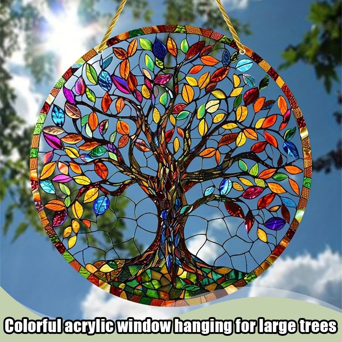 Vintage Lebensbaum Metall Wandkunst Wanddeko Gartendeko Deko Wohnzimmer Schlafzimmer (20 X 20 cm)