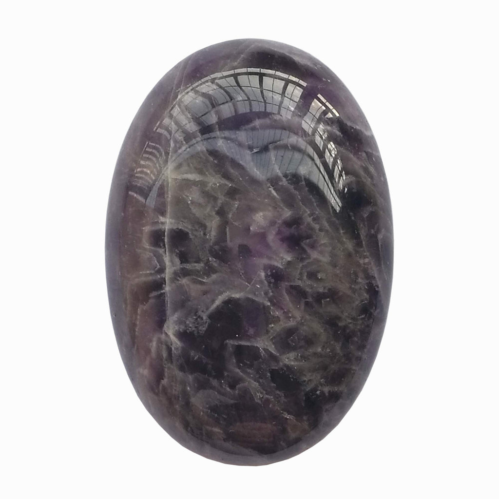 Natural Purple Lepidolite Worry Stones Oval Palm Pockets Healing Crystal Massage Spa Energy Stone