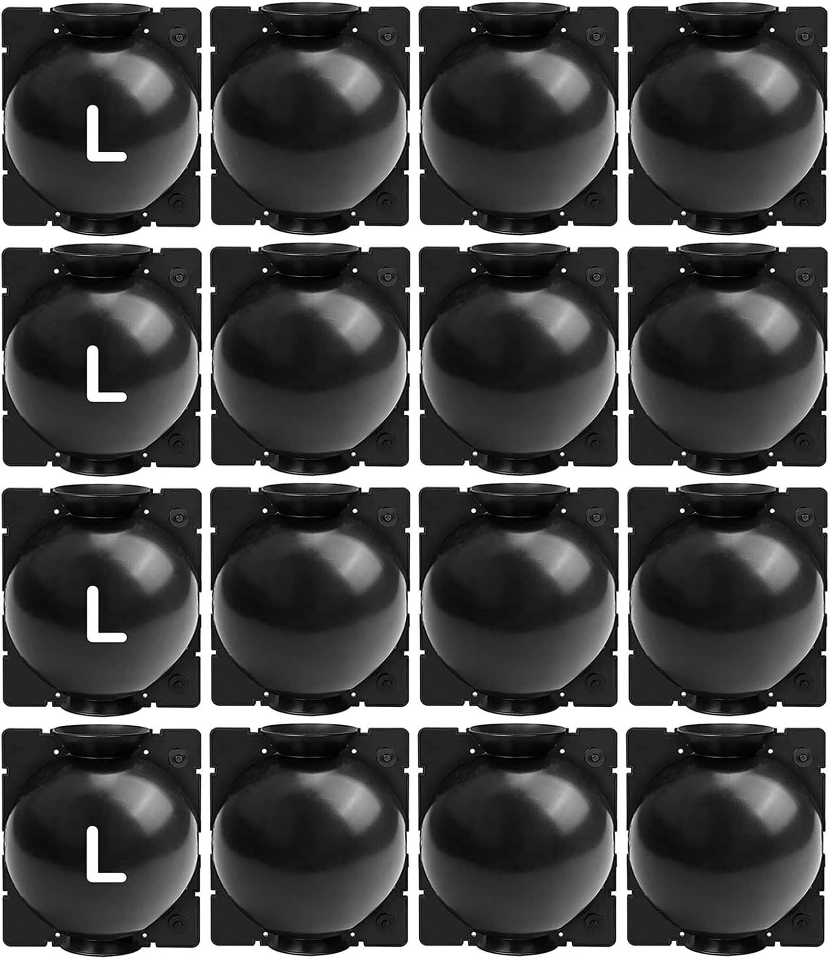 20 Stücke Pflanzenwurzelbox, Pflanzenwurzelgerät Wiederverwendbares Pflanzenwurzelgerät Hochdruck-Vermehrungsball für Bäume Blumen Garten Boden Veredelungsbox, Schwarz-Mittel