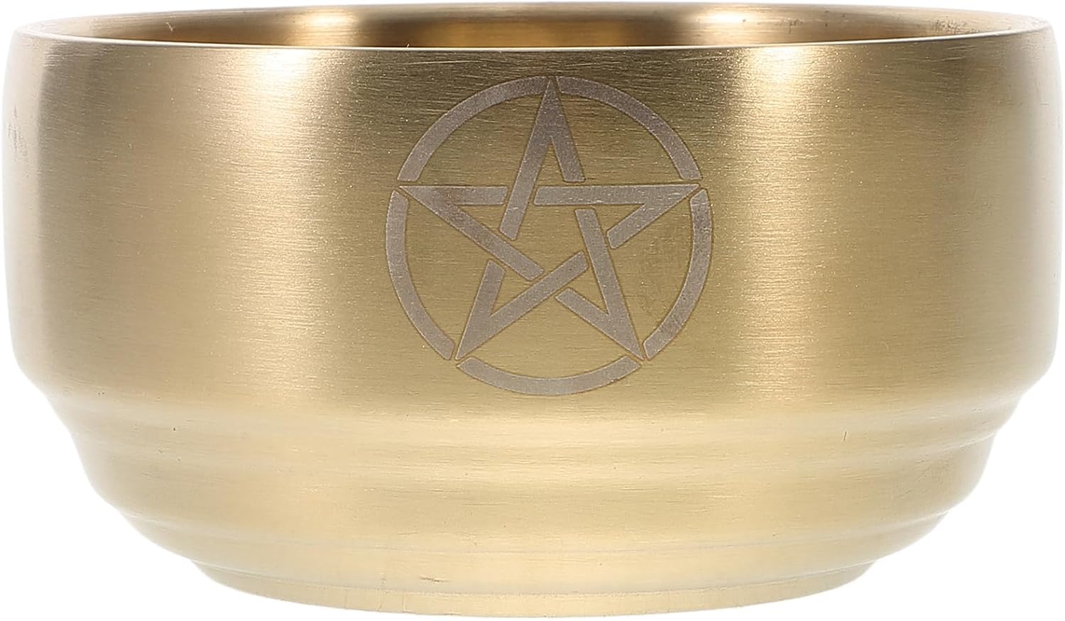 PRETYZOOM RäUcherschale Messing Mit Pentagramm Design Altar Ritual Schale FüR RäUcherungen Kerzen Und Dekoration 10.5cm Gold