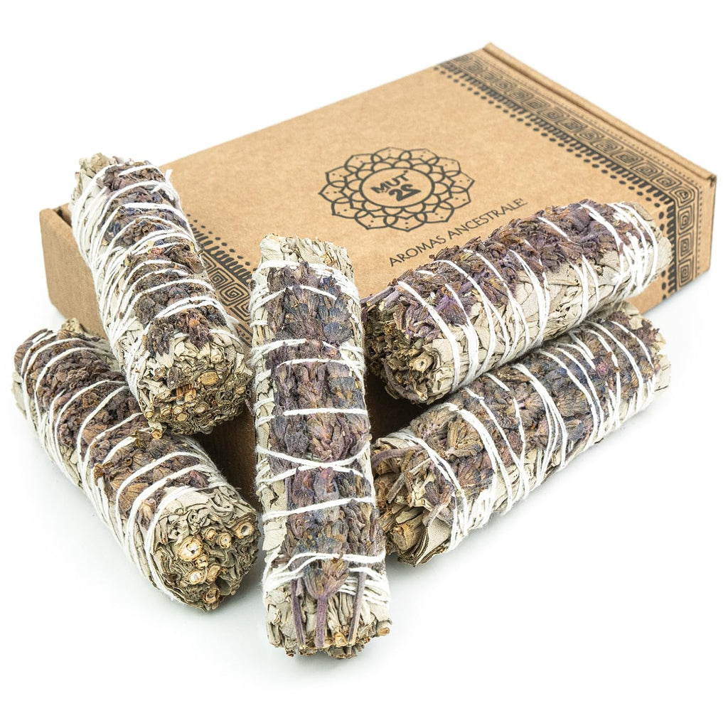 5 Weißer Salbei 10 cm Premium Kalifornischer, 100% natürlich und reinigend, ideal für spirituelle und energetische Rituale