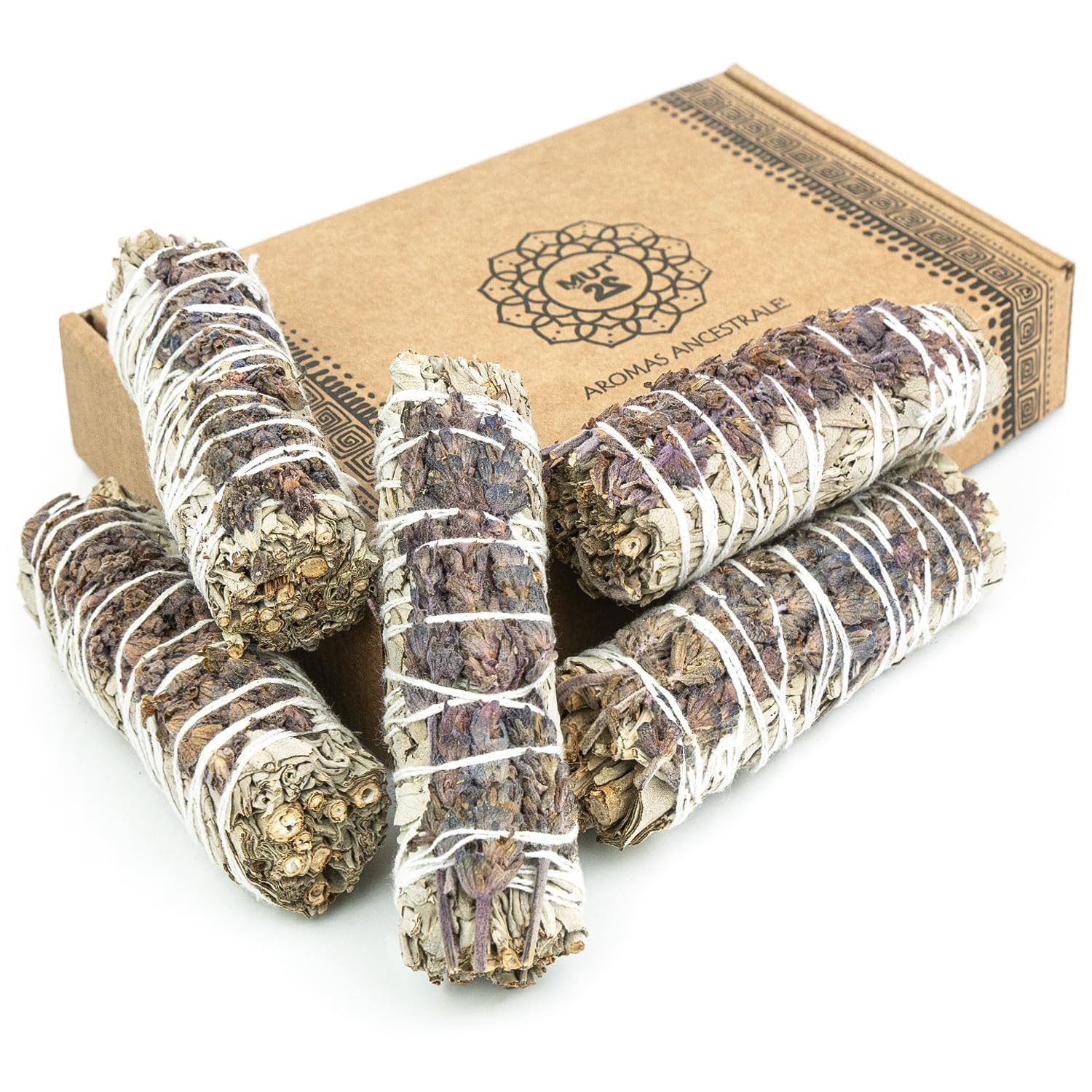 5 Weißer Salbei 10 cm Premium Kalifornischer, 100% natürlich und reinigend, ideal für spirituelle und energetische Rituale