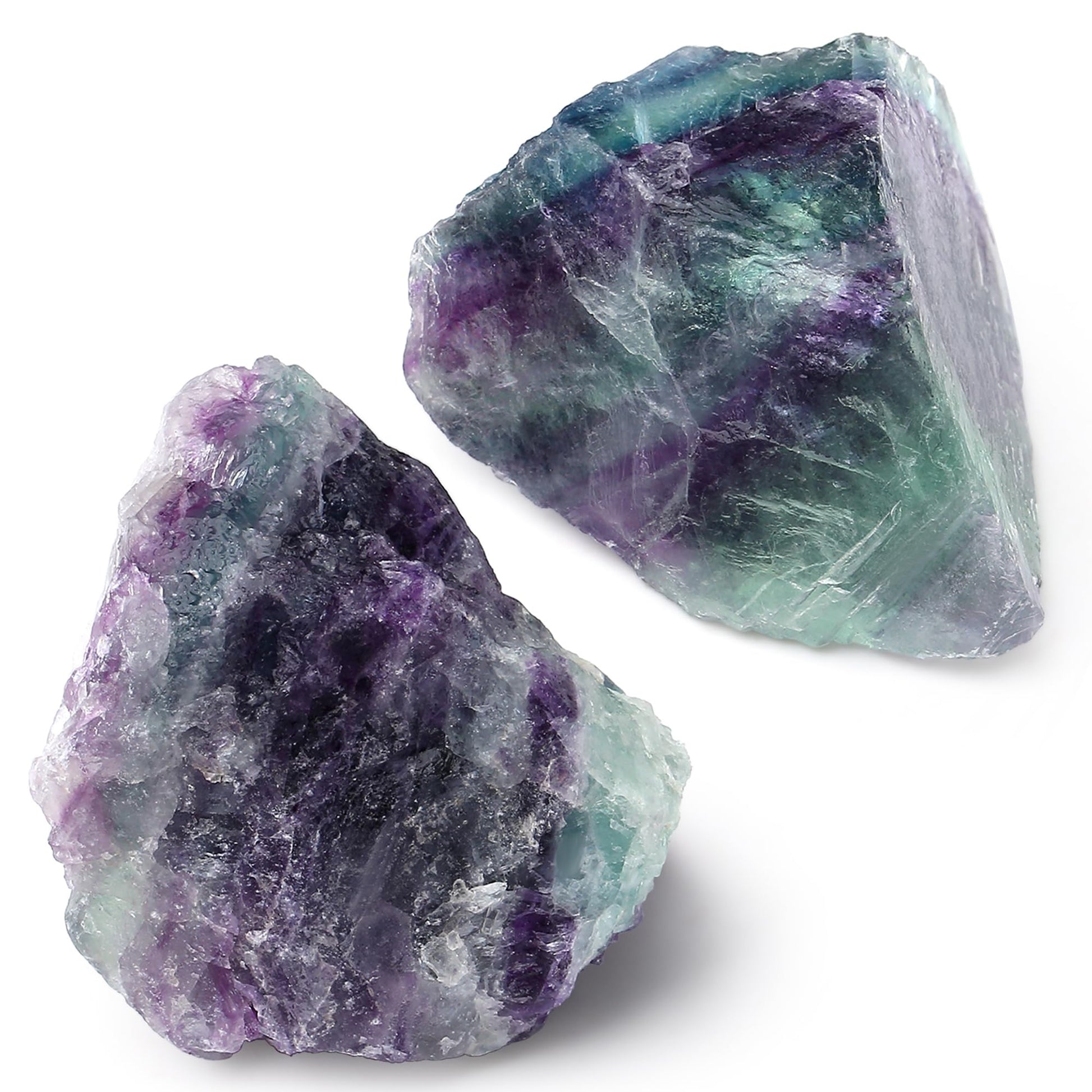 QINJIEJIE Amethyst Large Crystal Rough Stone Pack of 2 100% Natural Stones Crystals Raw Amethyst Stone Premium Water Stone for Meditation Reiki Decorative Stones