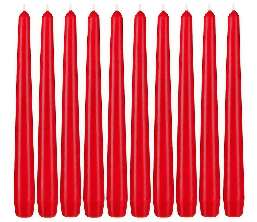 BRUBAKER Premium Spitzkerzen Lila - 50 Stück - bis zu 7,5 Stunden Brenndauer pro Kerze - 24 cm Tafelkerzen Set für Kerzenständer und Kronleuchter - Leuchterkerzen Halterkerzen