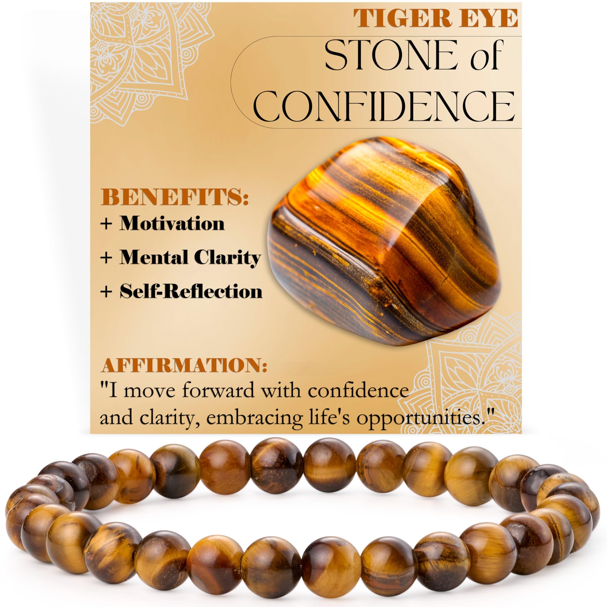 Bivei Pearl Bracelet for Women 6 mm Semi-Precious Stone Stretchy Elastic Jewellery Yoga Gifts