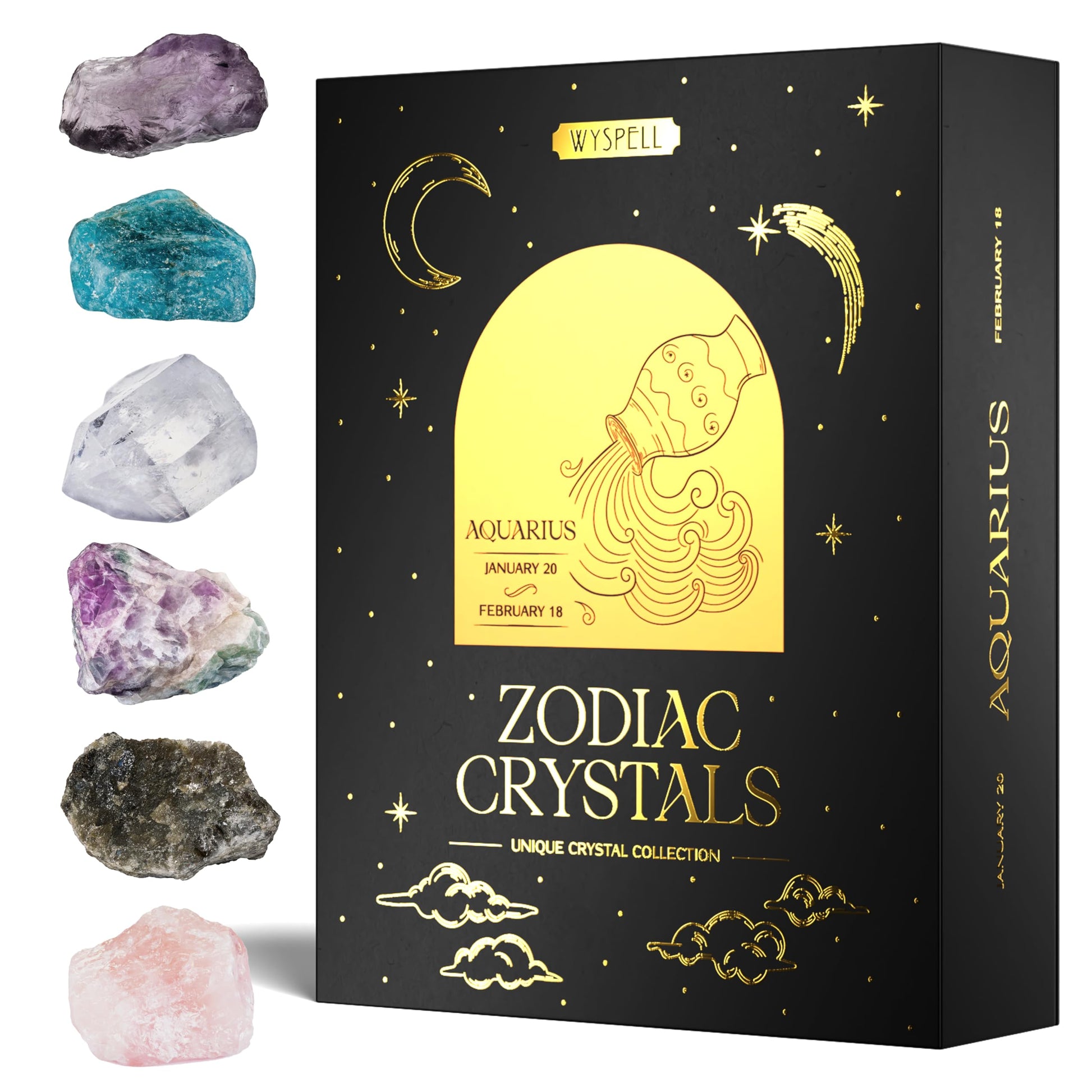 Bulk Crystals and Healing Stones 50 PCS - Real Mini Crystals for Spell Jars | Natural Crystals & Selenite Stick - Healing Crystal Set for Witchcraft Supplies - Beginners Set - Perfect Spiritual Gift
