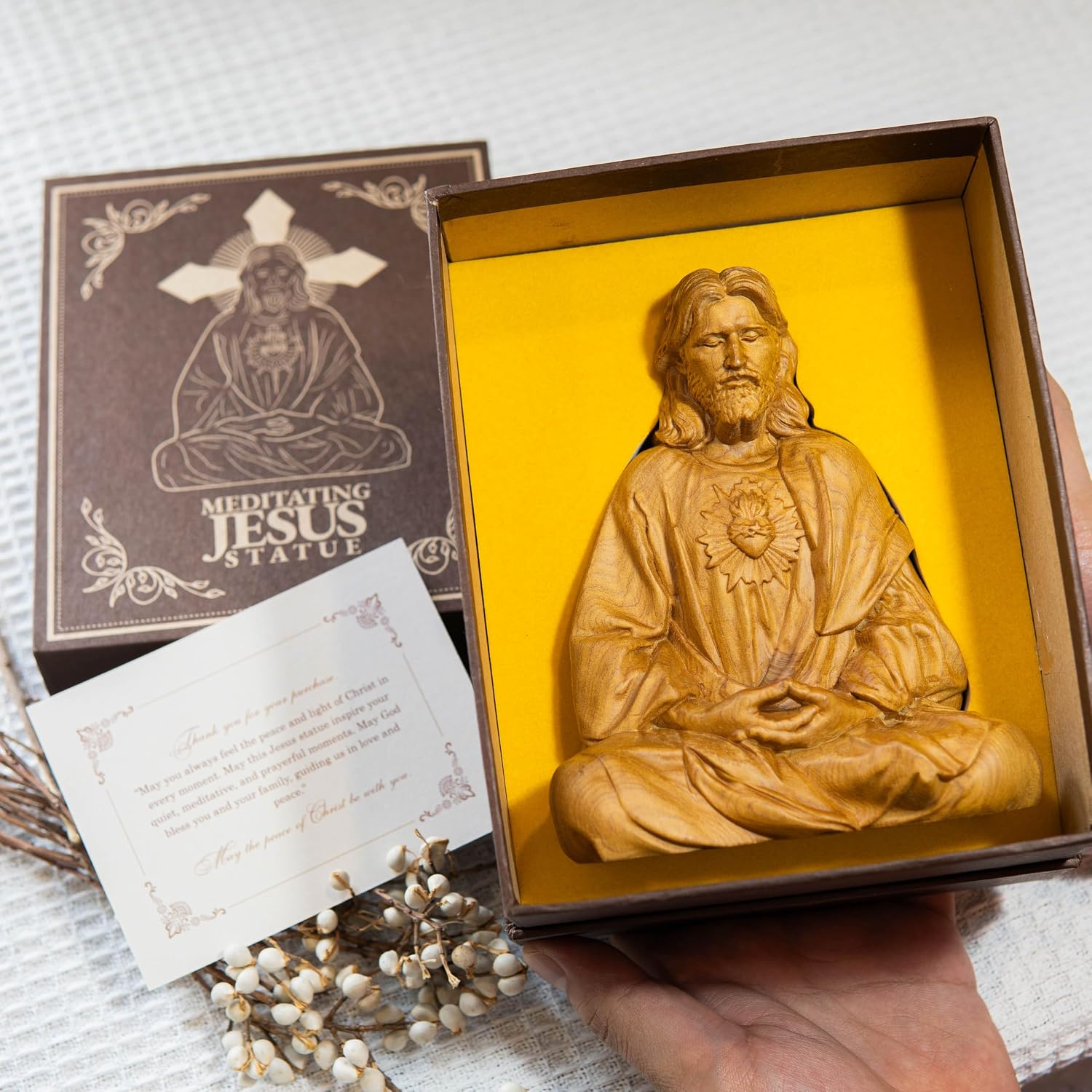 Jesus Christ Statue, Catholic Gifts Women and Men, Meditation Accessories, Christian Decor, Religious Gifts, Small Jesus Figurine, Spiritual and Zen Decor