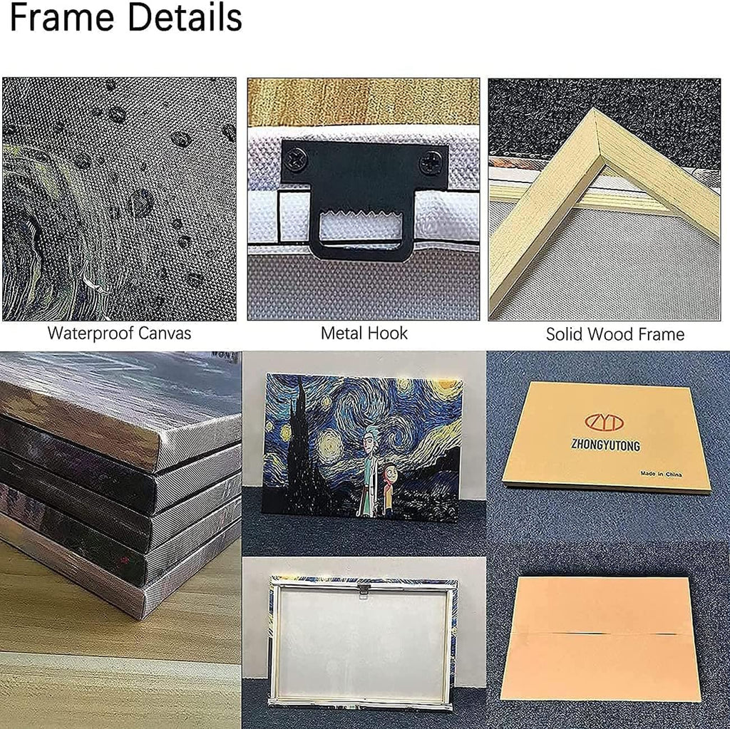 ZHONGYUTONG Chakren Heilkristalle auf Leinwand Kunstdruck Chakra Wanddiagramm Yoga Gemälde Poster Spirituelles Bild für Heimdekoration (Kein Rahmen, 30x45cm)