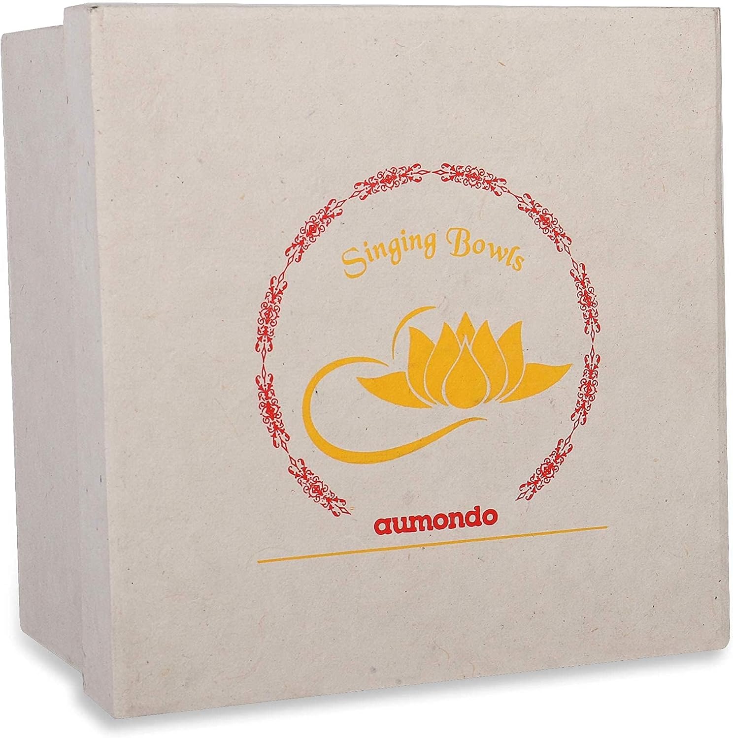 XXL Klangschale 800g - 15cm. Große Tibetische Klangschalen Set mit Klöppel und Klangschalenkissen in Loktapapier Geschenk-Box. Singing Bowl aus Tibet