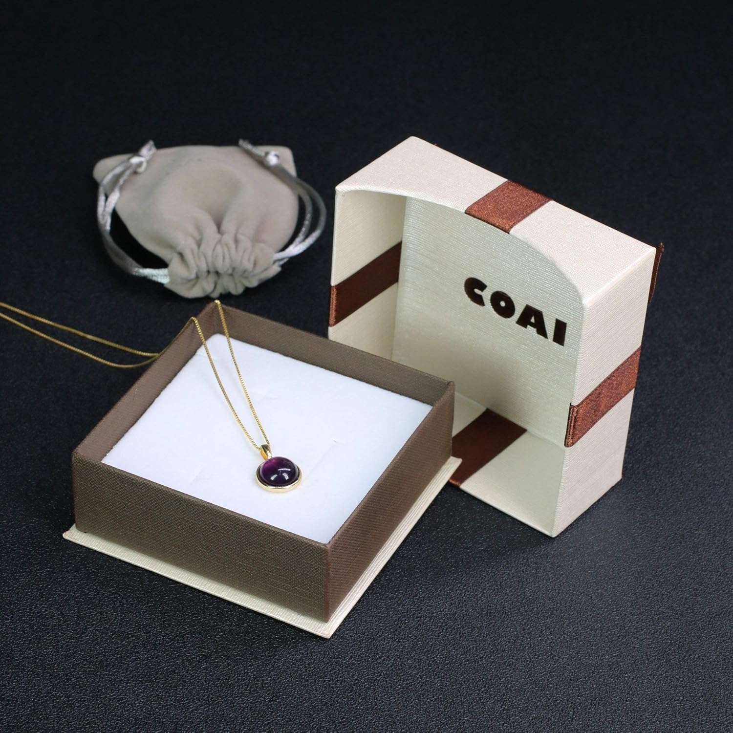 COAI Damen 925s Halskette mit Medaillon Anhänger aus Edelsteine
