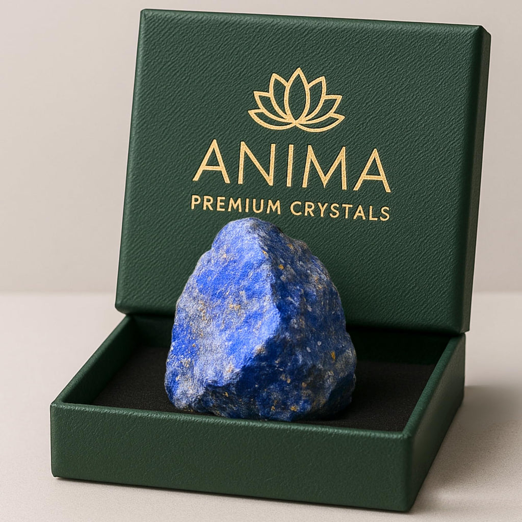 Anima Citrin Kristall – Groß 4–5 cm Strahlend Gelber Naturbelassener Rauer Citrin stein für Fülle, Positivität & Selbstvertrauen – Ethisch Gewonnen, Präsentiert in Eleganter Geschenkbox