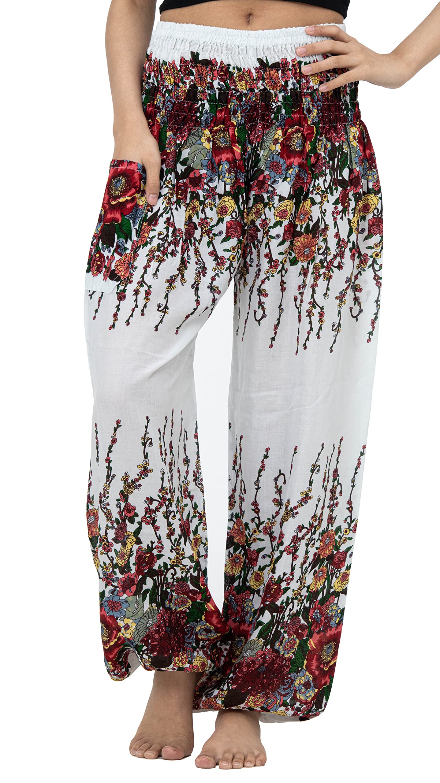 B BANGKOK PANTS Harem Pants Women Yoga Boho Clothes with Pockets