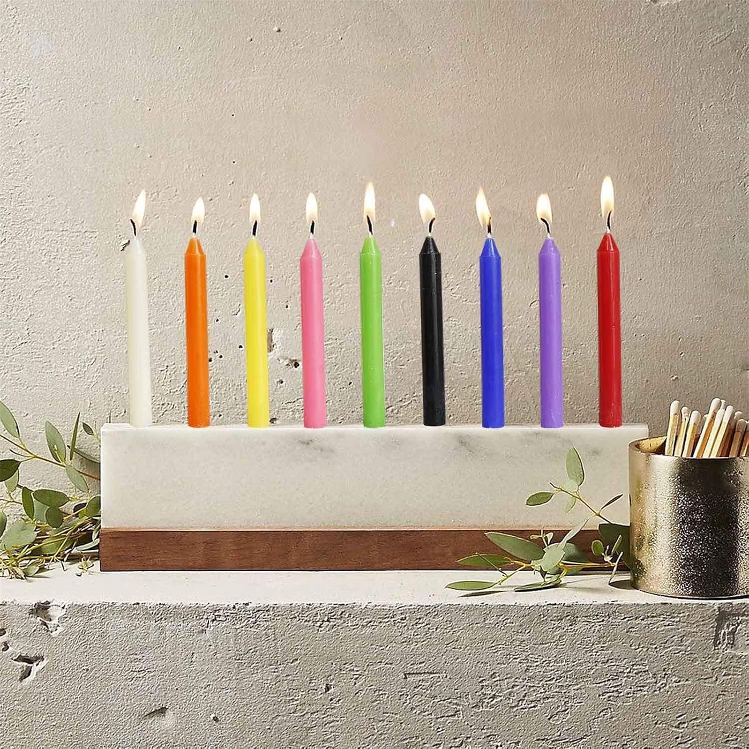 MUOIVG Candle 100 Kerzen Kleine Dripless,Leuchterkerzen für Chimes, Magie, Gemeinde, Geburtstag,Bankett,Vigil Kerzenschein, Rituale, Partydekoration (10 Farben),mit rückstandsfreiem Abbrand