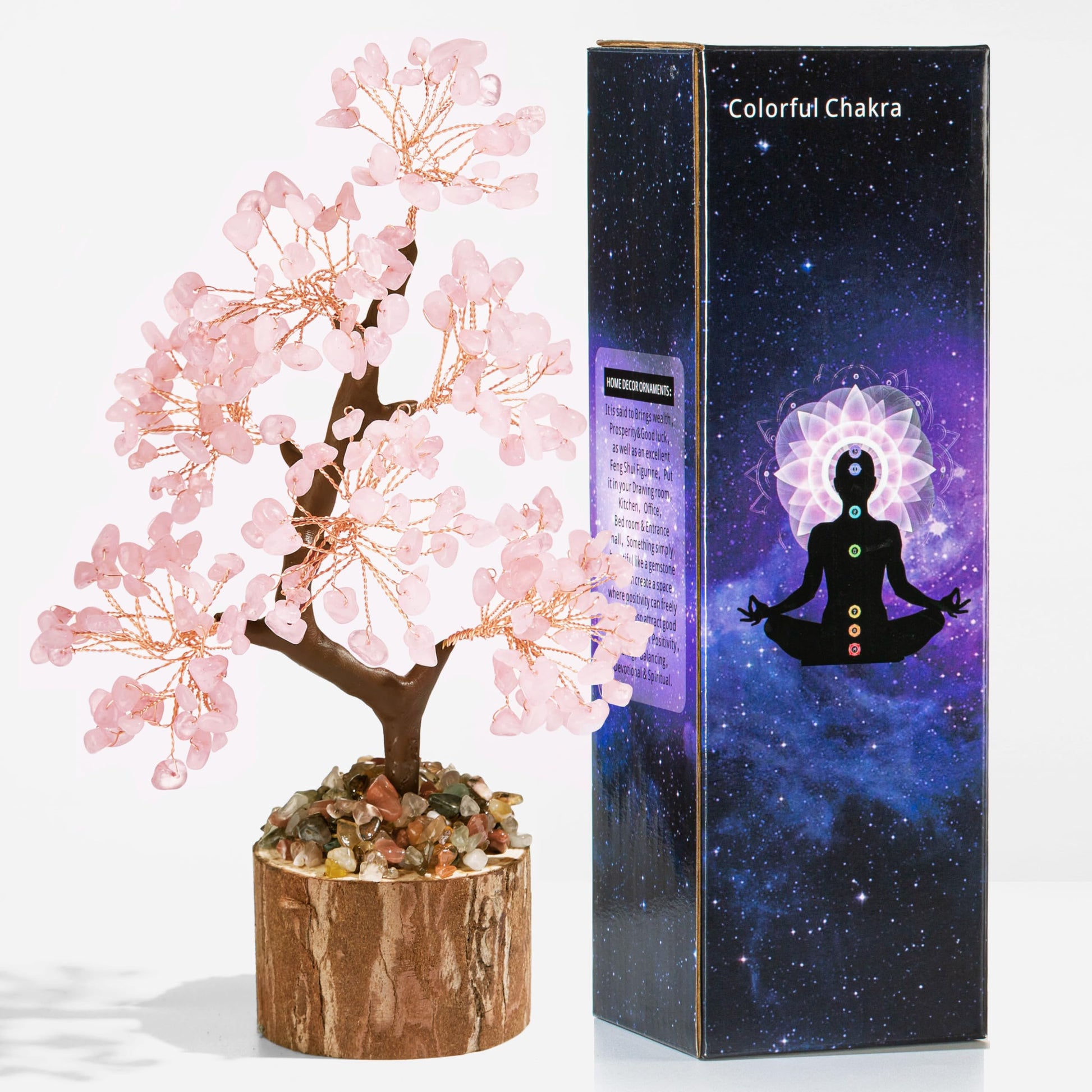 AWARDSEN Chakra Steine Kristallbaum, Lebensbaum, Edelsteinkristall Bonsai Baum, Geldbaum Schreibtisch Deko, Baum des Lebens, Spirituell Esoterik Feng Shui Deko, Spirituelle Geschenke für Frauen