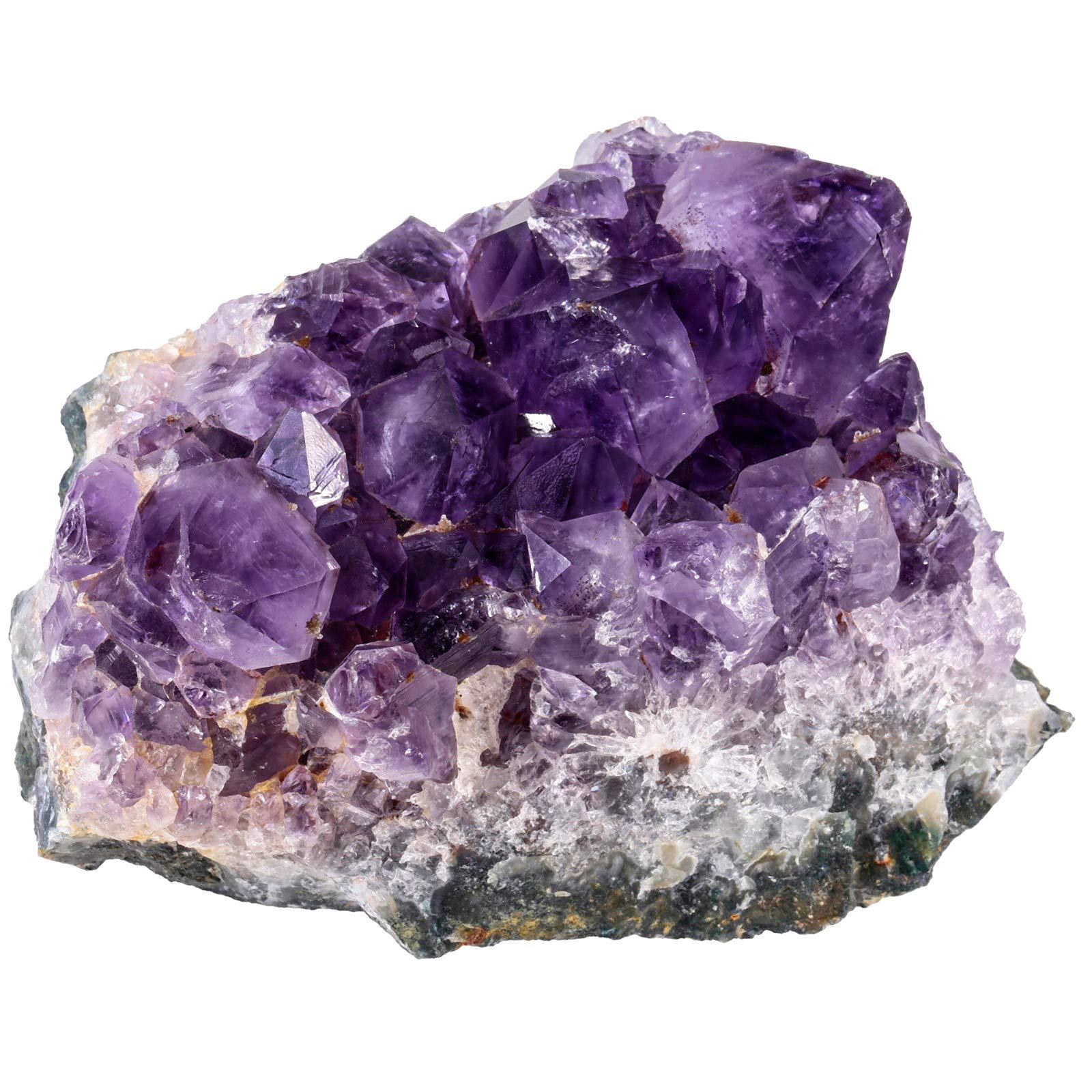 Natürlichen Amethyst Drusensegment Rohstück, Unregelmäßige Naturstück Dekorative Steine Drusenstück, Reiki Heilung Kristall Cluster Specimen Edelstein Fengshui Ornamente