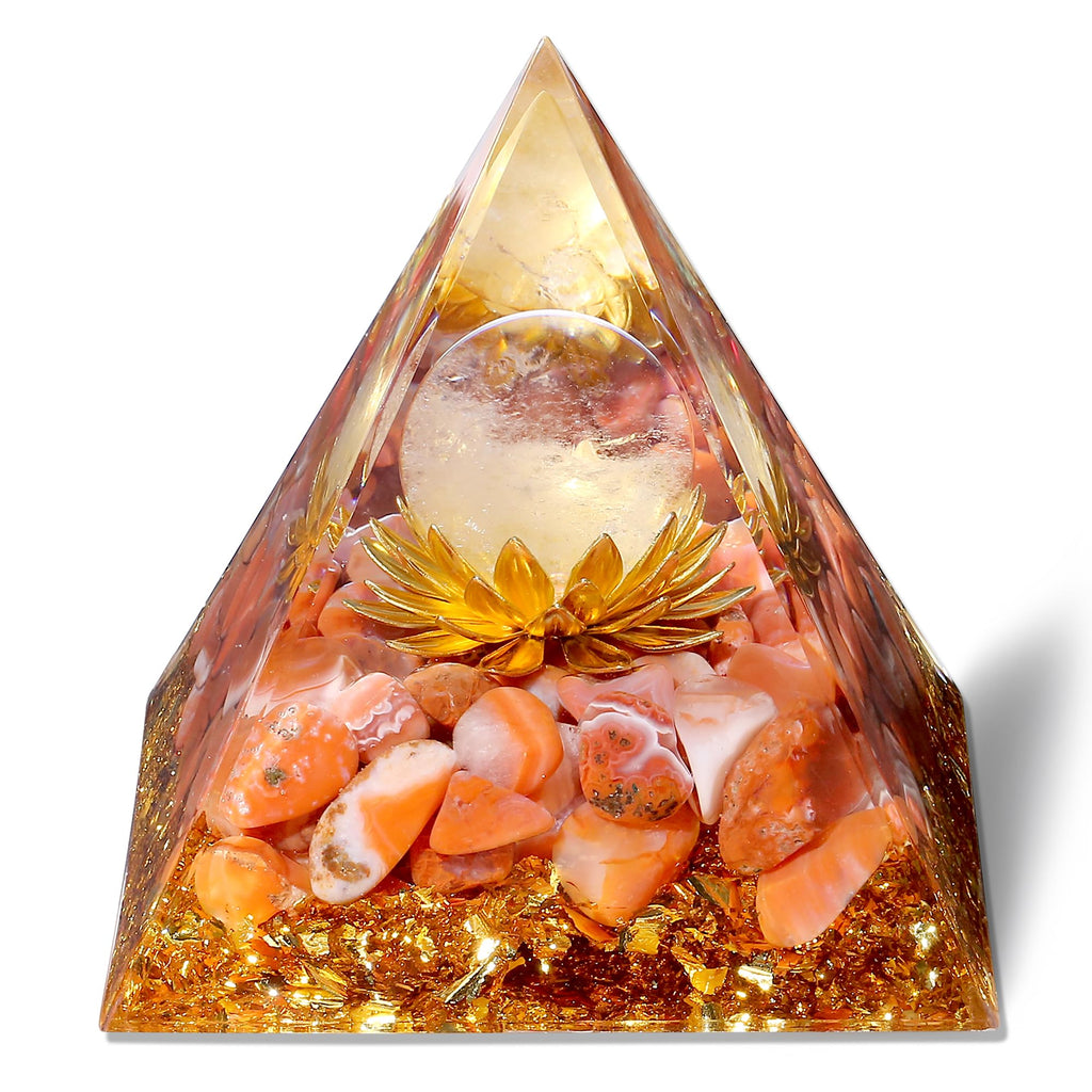 Orgonit Pyramide Rosenquarz Edelsteine Lotus Pyramiden Positive Energie Kristalle Heilsteine Bringt Glück Pyramide Weihnachten Spirituelle Geschenke Weihnachtsgeschenk