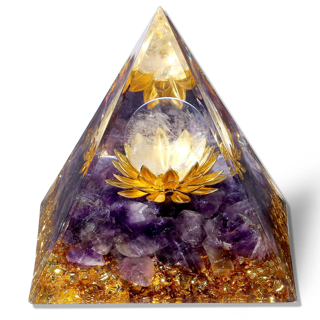 Orgonit Pyramide Rosenquarz Edelsteine Lotus Pyramiden Positive Energie Kristalle Heilsteine Bringt Glück Pyramide Weihnachten Spirituelle Geschenke Weihnachtsgeschenk