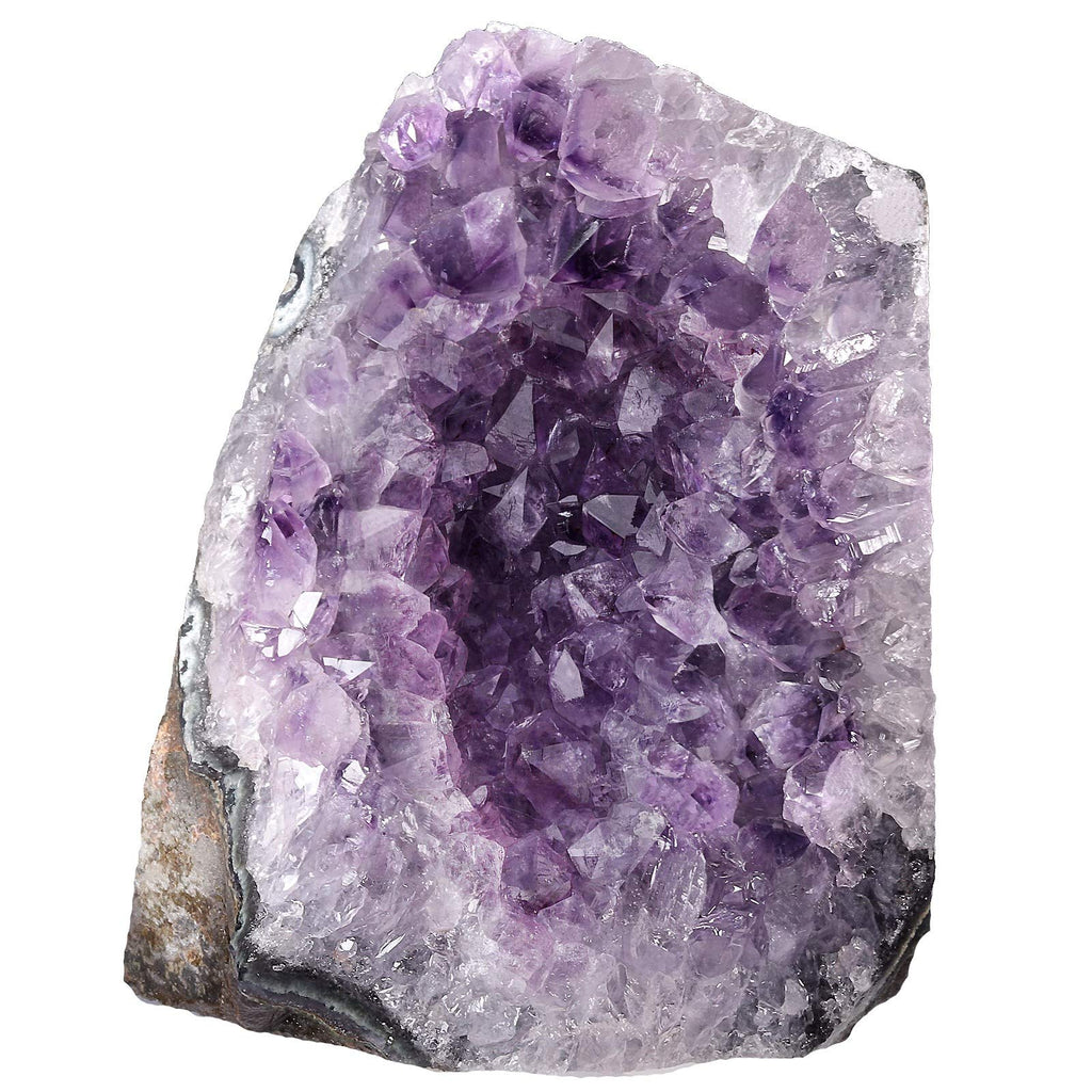 Natürlichen Amethyst Drusensegment Rohstück, Unregelmäßige Naturstück Dekorative Steine Drusenstück, Reiki Heilung Kristall Cluster Specimen Edelstein Fengshui Ornamente
