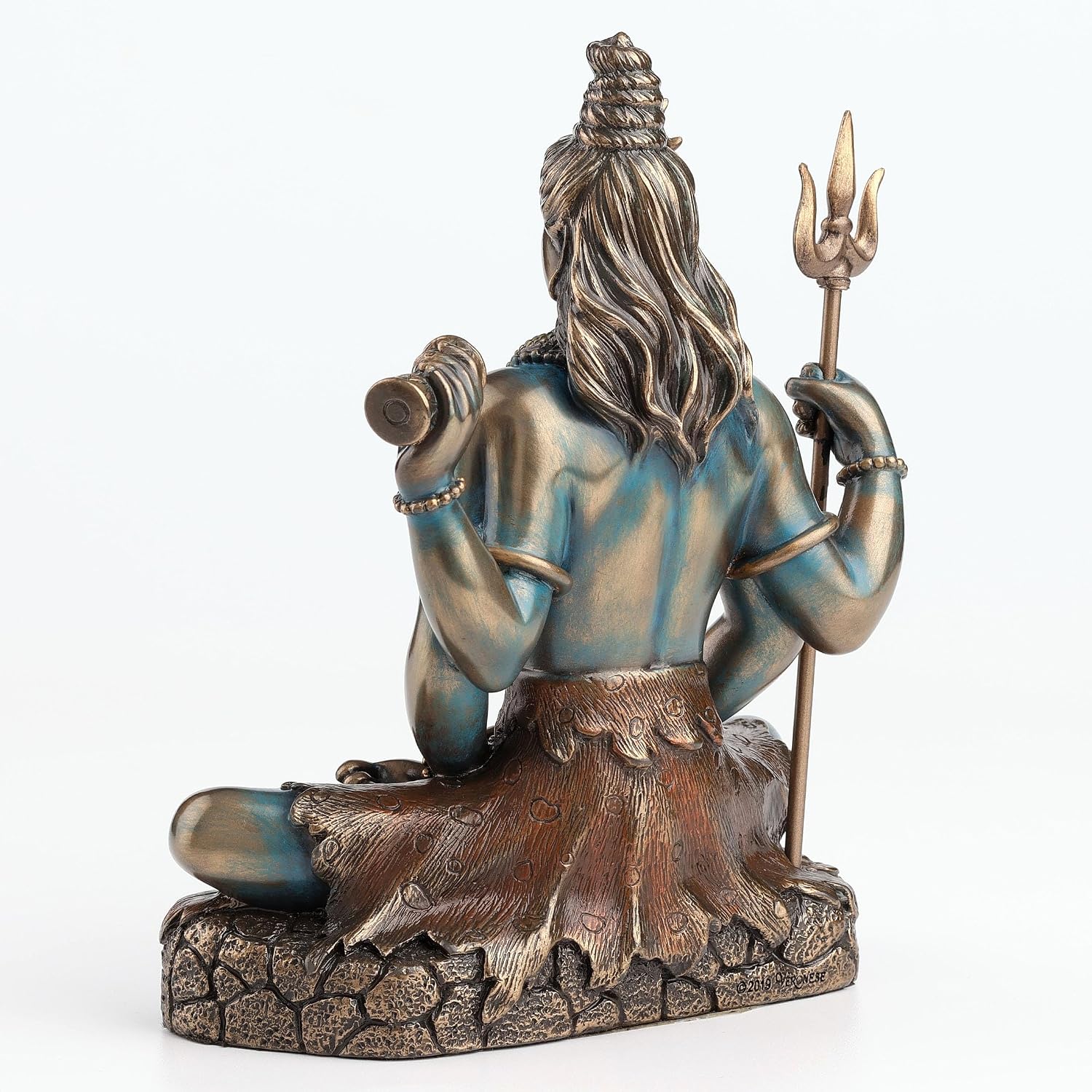 Veronese Design Lord Shiva Statue 6.25 Inch - Hindu God Meditation Figurine in Lotus Pose - Cold Cast Bronze Finish Resin Sculpture - Spiritual Home Decor & Religious Gift for Collectors