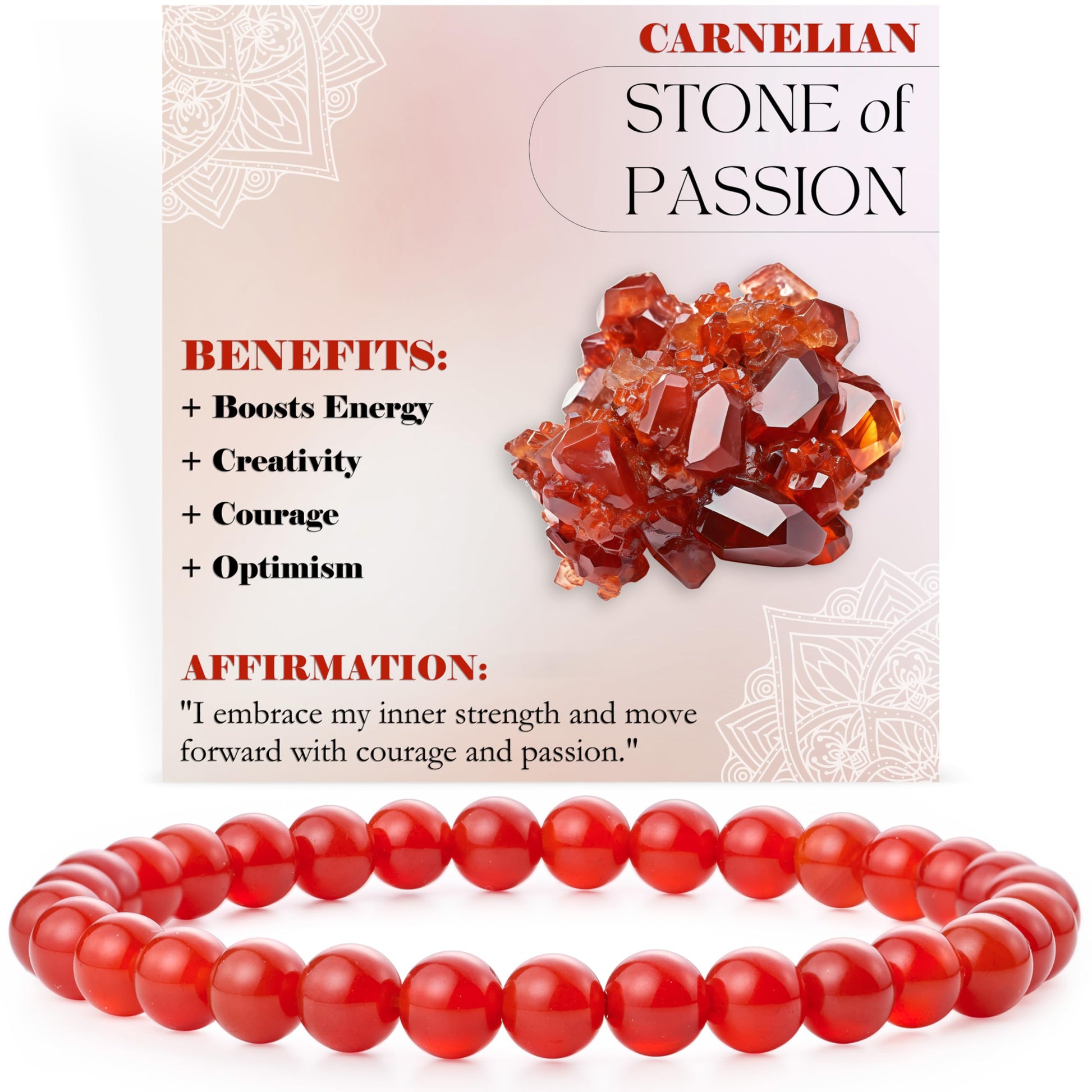 Bivei Pearl Bracelet for Women 6 mm Semi-Precious Stone Stretchy Elastic Jewellery Yoga Gifts