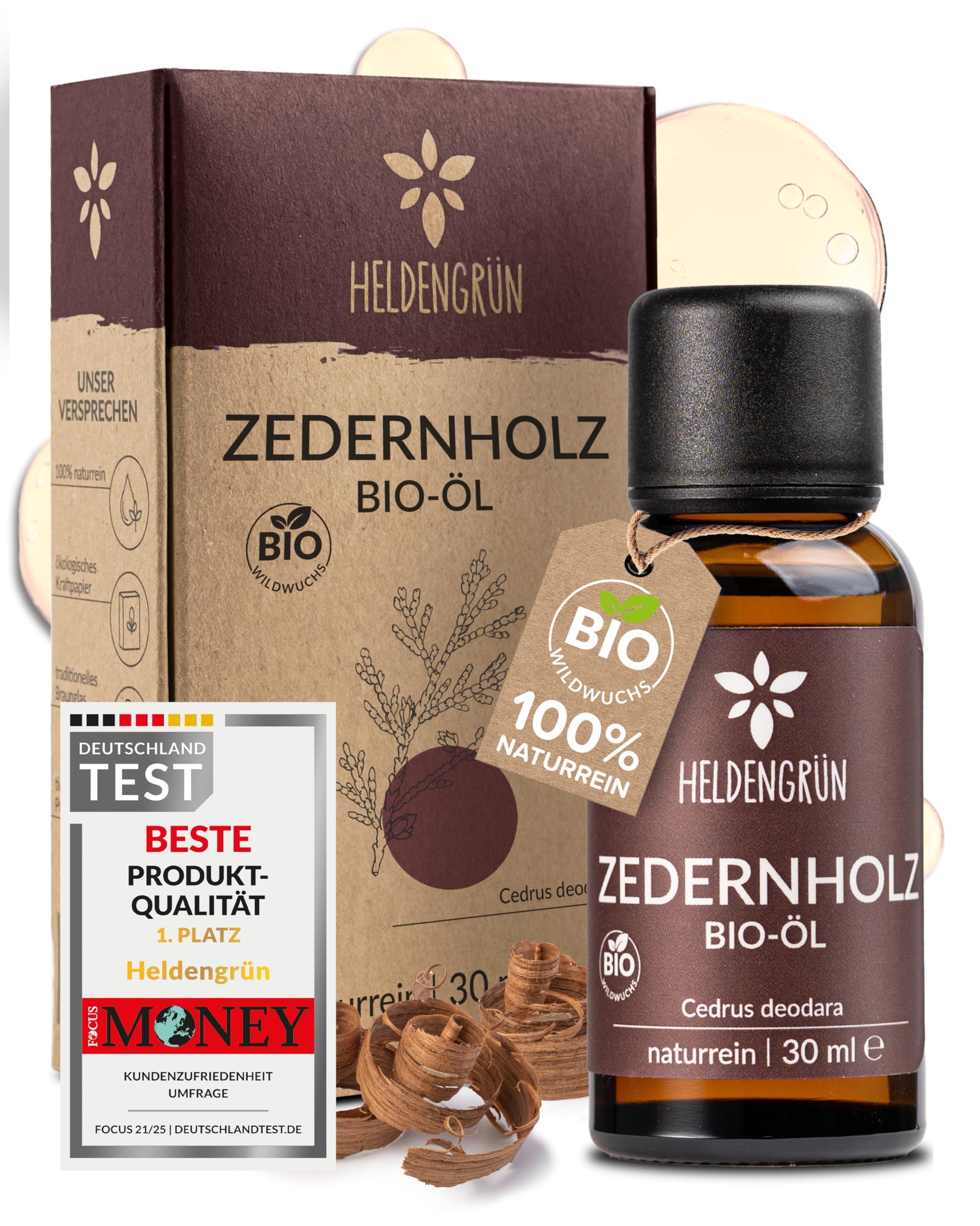 Heldengrün® BIO Orangenöl [100% NATURREIN] Kaltgepresst aus echten Orangen - Orangenöl zum Verzehr - Ätherisches Öl - Duftöl Orange Oil