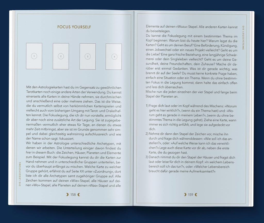 Astrologiekarten: Astrologiekarten mit Buch, Set für Anfänger: ausführliche Beschreibungen zu Fragen, Karten und Legetechniken