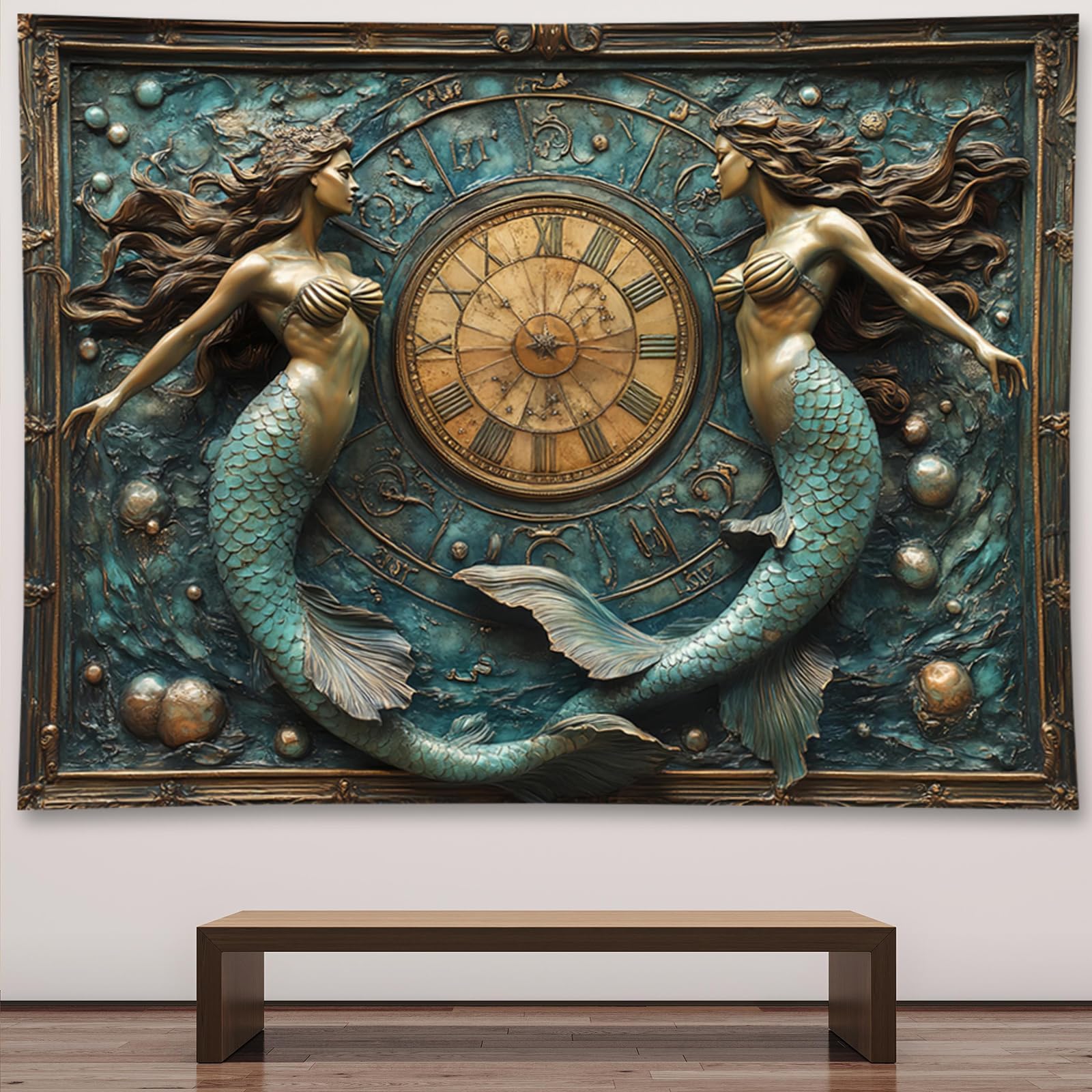 Liuzhouzai Vintage Zodiac Gemini Tapestry Wall Hanging Astrology Home Decoration Aesthetics Suitable for Bedroom Living Room Dormitory Office Wall Decor 80x60 Inches