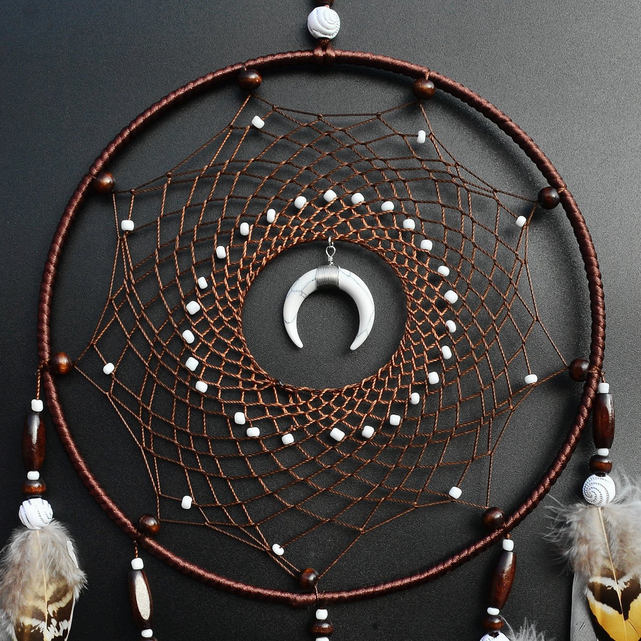 Urdeoms Dream Catchers for Adults Native Home Wall Decor Brown Dreamcatcher